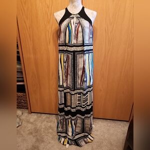 Diane Von Furstenburg Geometric Maxi Dress Sx 6 NWT